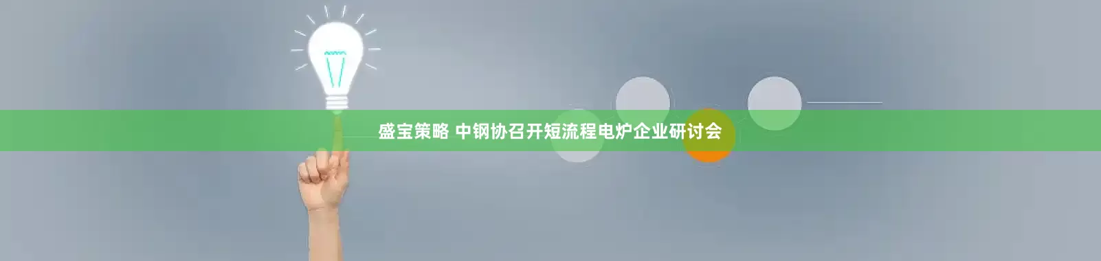 盛宝策略 中钢协召开短流程电炉企业研讨会